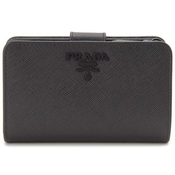 PRADA プラダ ブラック 二つ折り財布 財布 プラダ PRADA メンズ 二つ折り財布 PRADA 2MO738 QHH F0002