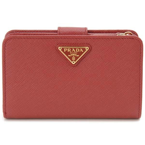 PRADA プラダ 二つ折り財布 レディース レッド 1ML225 QHH F068Z PRADA プラダ 二つ折り財布 レディース レッド 1ML225 QHH F068Z