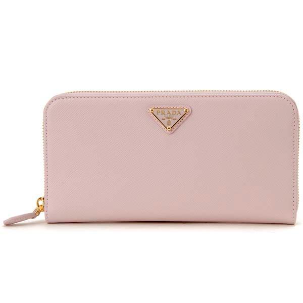 PRADA プラダ ラウンドファスナー長財布 レディース ピンク PRADA プラダ ラウンドファスナー長財布 レディース ピンク