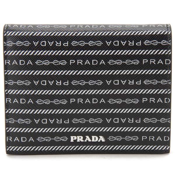 PRADA（プラダ） 二つ折り財布 レディース ブラック 1MV204-2DF8-F0002