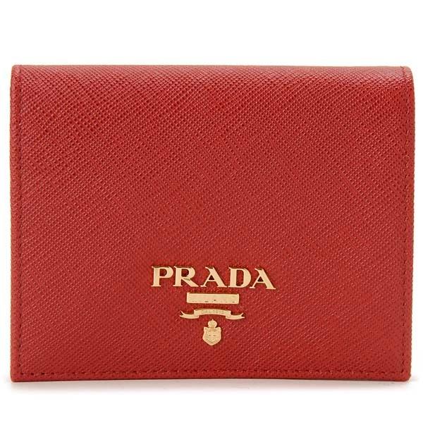PRADA プラダ 二つ折り財布 レディース レッド 1MV204 QWA F068Z PRADA プラダ 二つ折り財布 レディース レッド 1MV204 QWA F068Z