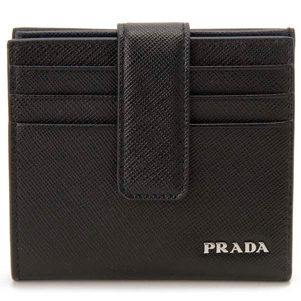 プラダ二つ折り財布 PRADA プラダ 二つ折り財布 札入れ メンズ ブラック 2MC063 C5S