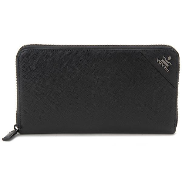 PRADA プラダ ラウンドファスナー長財布 2ML188 QME F0002 ブラック 