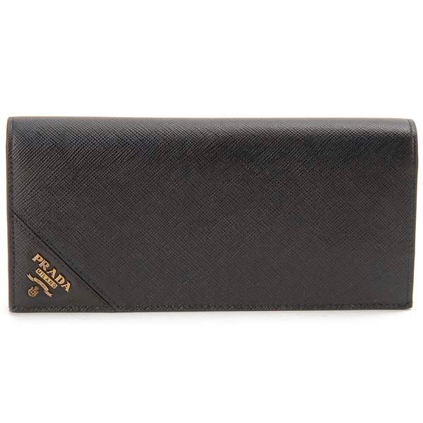 PRADA メンズ ブランド 長財布 サフィアーノ ブラック 2MV836 黒 PRADA（プラダ） 長財布 メンズ ブラック 黒 2MV836 QME F0632