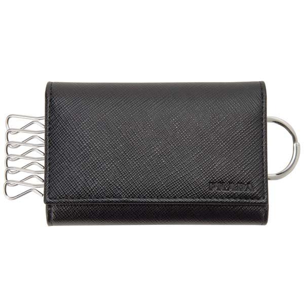 PRADA（プラダ） キーケース メンズ ブラック 2PG002-053-F0002 カーフ