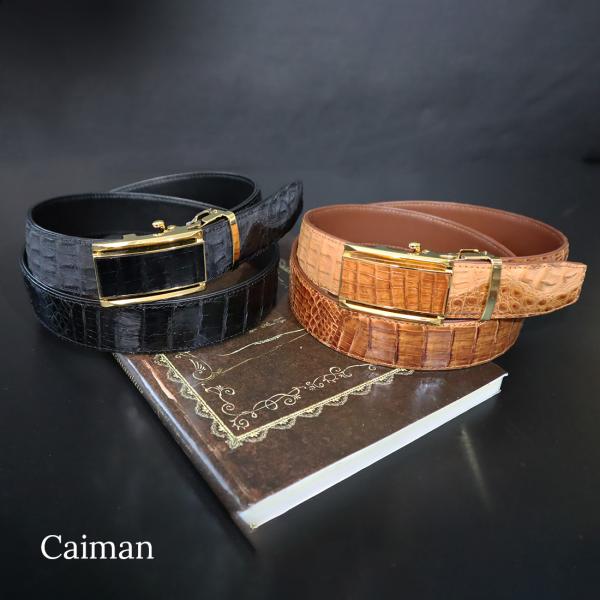 カイマン ベルト メンズ ワニ革 本革 オートロック式 ノンスリップベルト RODANIA ロダニア カイマン ベルト メンズ ワニ革 本革 オートロック式 ノンスリップ