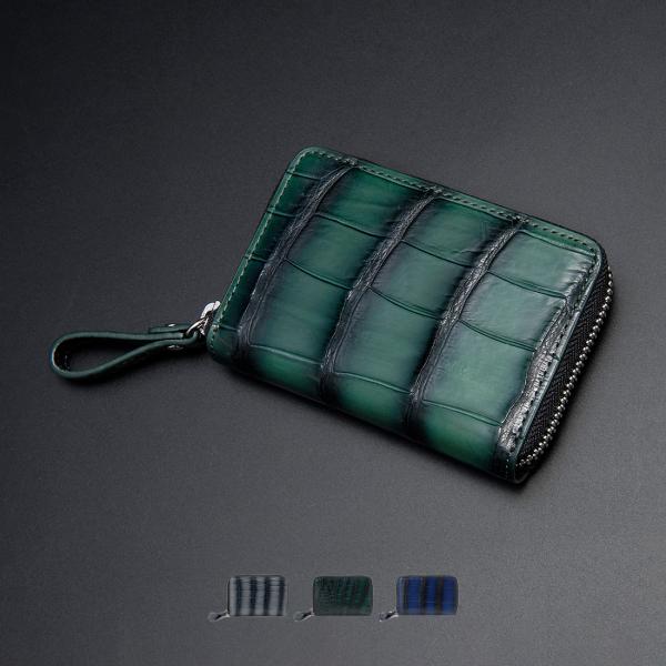 RODANIA ロダニア グラデーション クロコダイル ケース 高級皮革 高級財布 高級素材メンズ特選 RODANIA ロダニア グラデーション クロコダイル コインケース 高級皮革