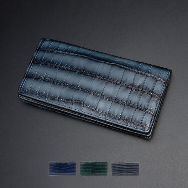 RODANIA ロダニア グラデーション クロコダイル 長札 長財布 高級皮革