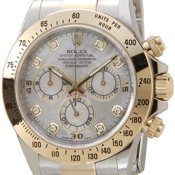 ロレックス ROLEX 116523 NG コスモグラフ デイトナ ダイヤモンド8P ホワイトシェル×ゴールド メンズ腕時計 新品 当店5年保証