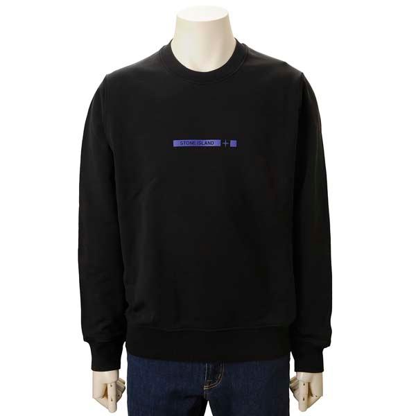 STONE ISLAND ストーンアイランド トレーナー メンズ ブラック STONE ISLAND ストーンアイランド トレーナー メンズ ブラック