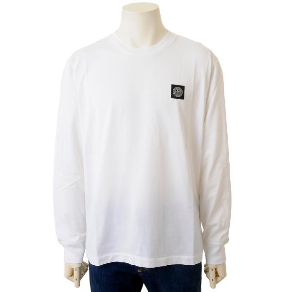STONE ISLAND ストーンアイランド ロンT メンズ ホワイト 長袖 T STONE ISLAND ストーンアイランド ロンT メンズ ホワイト 長袖 T