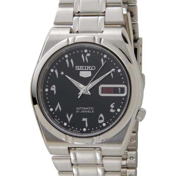 D*e様 セイコー5 SEIKO 5 メンズブラック　SNK063J5 セイコー Seiko 5 Automatic Black Arabic Dial Stainless Steel Men's Watch