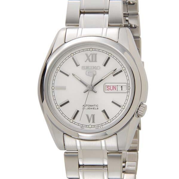 SEIKO 5自動巻き 時計 シルバー Seiko 5 セイコー5 セイコーファイブ メンズ 時計 SNKL51K1 シルバー