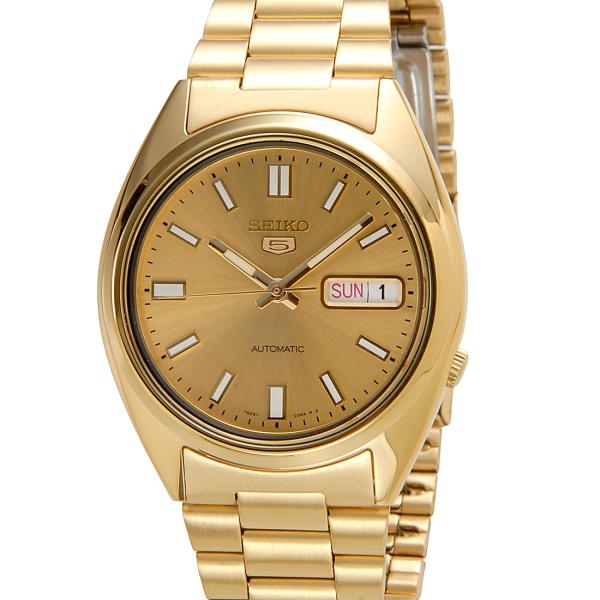 タイムセール セイコー ファイブ SEIKO 5 腕時計 メンズ SNXS80K 海外モデル 自動巻き ゴールド