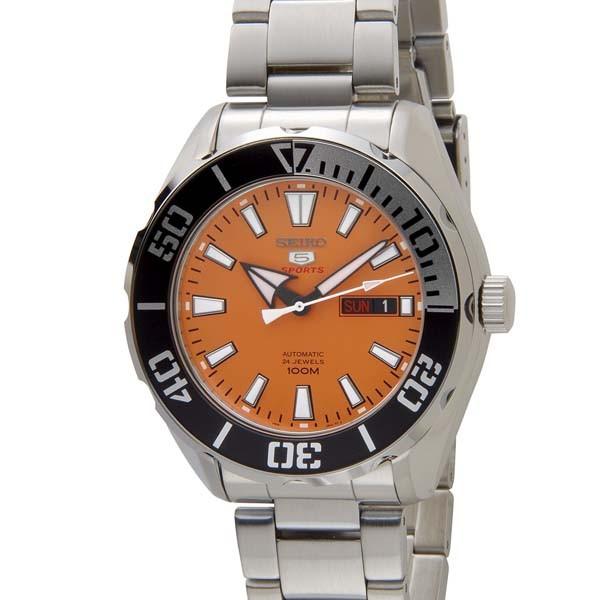 ス*キ様 マルキューSEIKO 5srpc55k1自動巻き腕時計 オレンジ Seiko 5 セイコー5 セイコーファイブ メンズ 時計 SRPC55K1 オレンジ