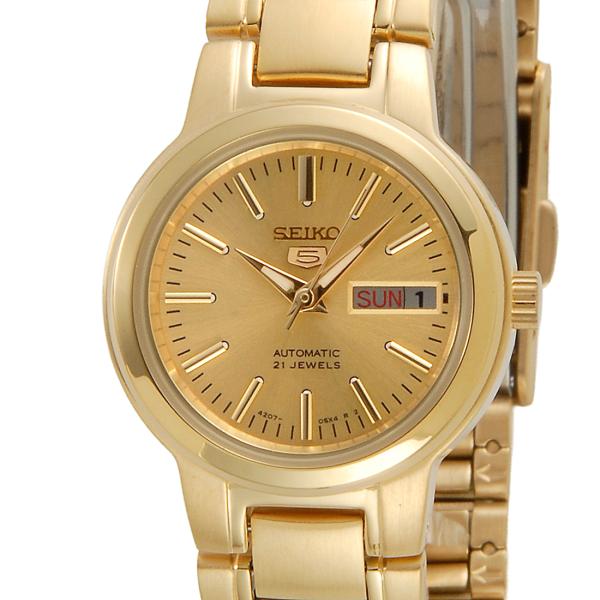 Seiko 5 SEIKO セイコー5 レディース SESYME46K 自動巻き ゴールド : s