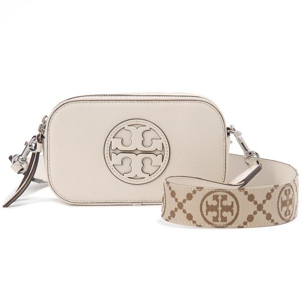 トリーバーチ ミラー ショルダーバッグ バケットバッグ レザー ロゴ ホワイト TORY BURCH トリーバーチ ショルダーバッグ レディース 150153