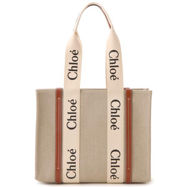 訳あり 保護袋なし、持ち手ボンド汚れ Chloe クロエ トートバッグ レディース 22AS383 I26 90U WOODY ウッディ Chloe（クロエ） 訳あり 保護袋なし、持ち手ボンド汚れ トートバッグ