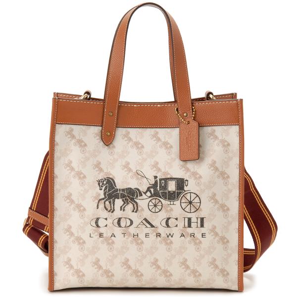 訳あり　ショルダーストラップの金具がスムーズに開閉しない　COACH コーチ トートバッグ レディース C8461 B4TXF ホース アンド キャリッジ プリント s-select_w-coc91