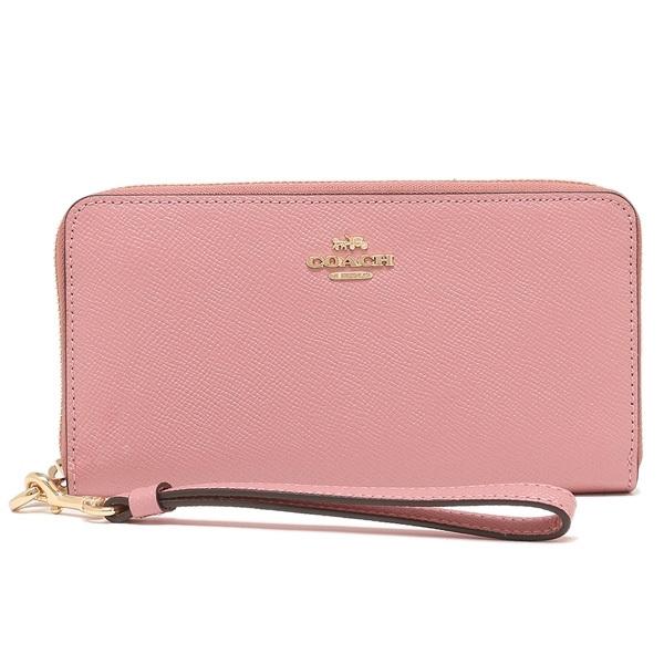 新品】COACH コーチ 長財布 ラウンドジップ ピンク レッド