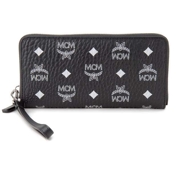 MCM 訳あり SALE 付属箱つぶれ エムシーエム ラウンドファスナー長財布 