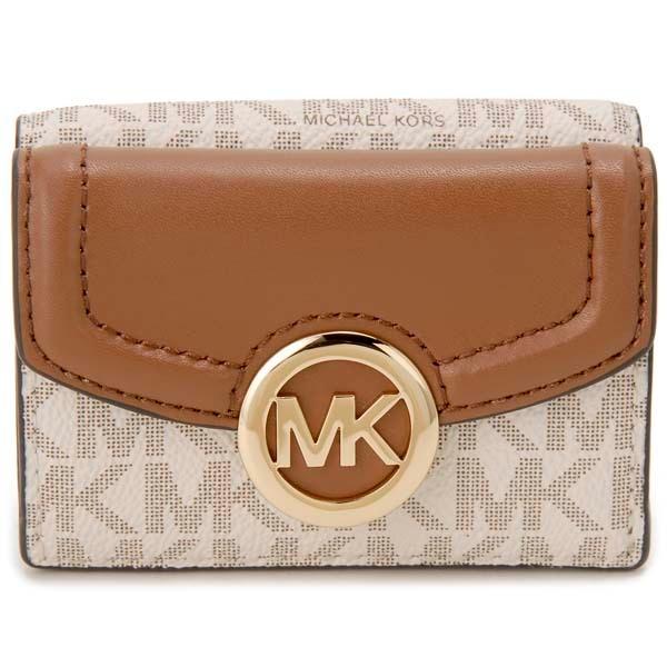 訳あり 正面ロゴに傷あり マイケルコース MICHAEL KORS 三つ折り財布
