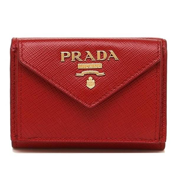 訳あり 箱なし,プレート金具不良 プラダ PRADA 三つ折り財布 