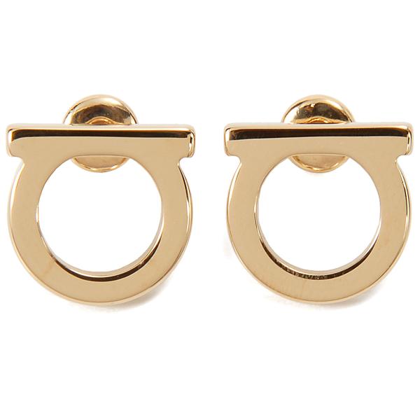 新品未使用　正規品　箱、袋付きFerragamo 人気ゴールドスタッドピアス フェラガモ ピアス Ferragamo GANCINI PEARL EARRING 696454