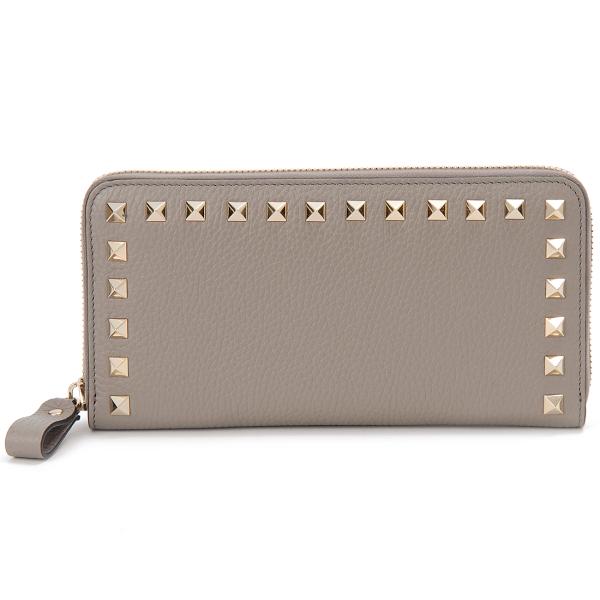 訳あり　説明冊子なし　VALENTINO ヴァレンティノ 長財布 レディース トープ 3W2P0645VSH NB9 ROCKSTUD s-select_w-vt2