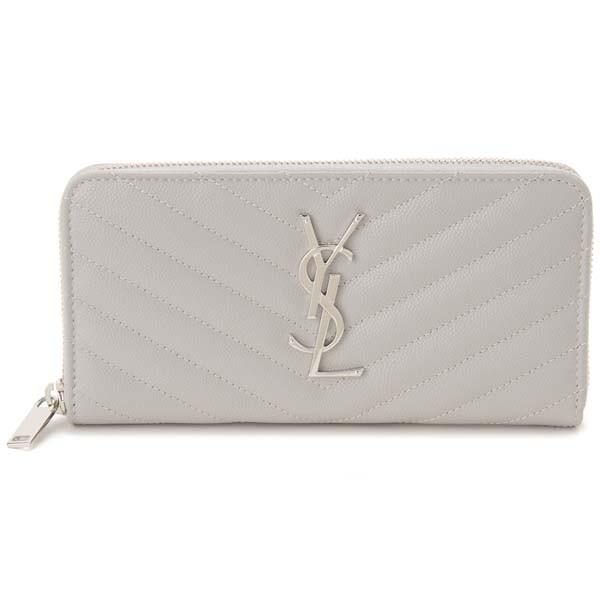 Saint Laurent  長財布 シルバー Yves Saint Laurent（イヴ・サンローラン） サンローランパリ SAINT