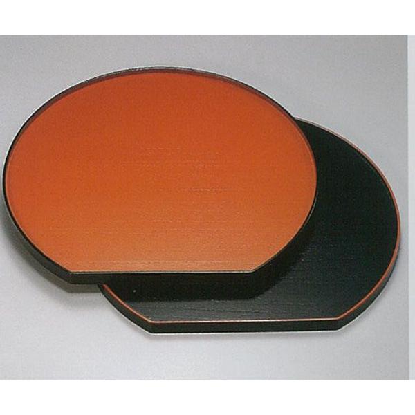 越前漆器4055-8B 桐 尺3両面半月膳 5枚セット : 名入れギフト漆器のし