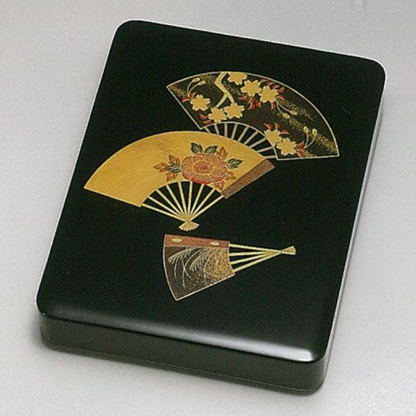 越前漆器4094-1 扇面 硯箱 木箱入り : 名入れギフト漆器のしもむら