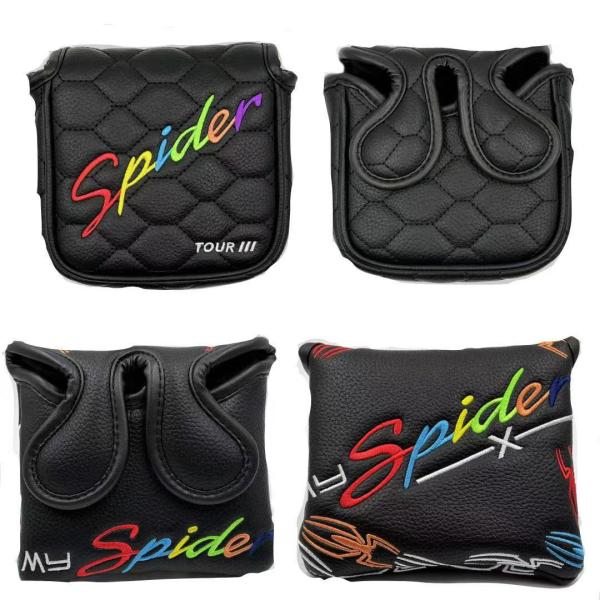 ゴルフヘッドカバー マレット用 オデッセイ２ボール・テーラーメイド スパイダーパター センターシャフト用 Spider