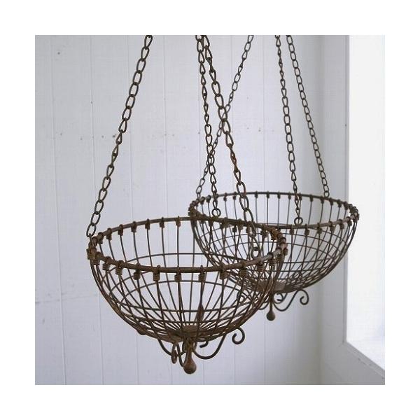 ガーデニング 雑貨 ハンギングバスケット アイアン 吊り下げ 壁掛け