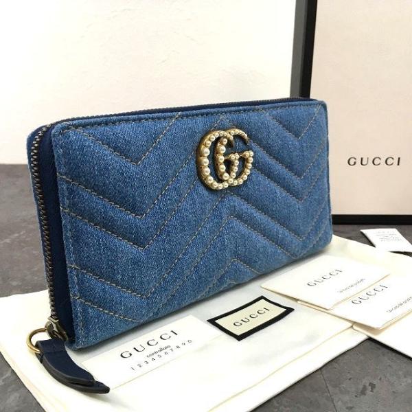 GG Marmont 送料込み！ 未使用品 GUCCI ジップウォレット 443123 GG  