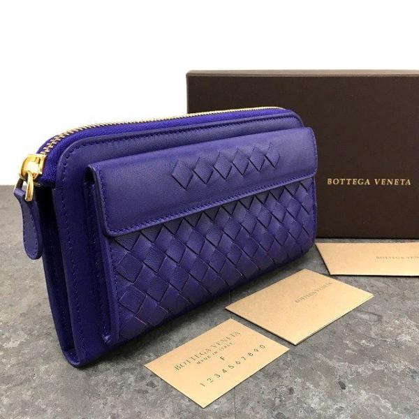 送料込み！ 極美品 BOTTEGAVENETA 長財布 イントレチャート 箱付き 429  