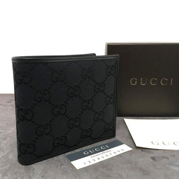 GGキャンバス 送料込み！ 未使用品 GUCCI 二つ折り財布 04862.4276  