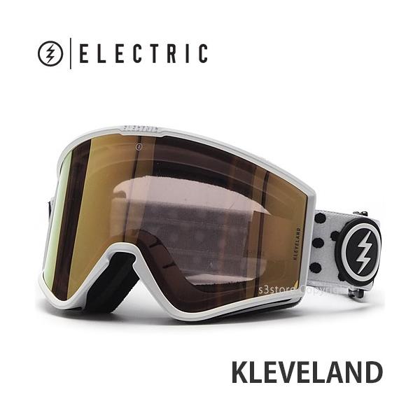 21model エレクトリック ELECTRIC KLEVELAND スノーボード ゴーグル フレーム:POLKA レンズ:BROSE LIGHT / GOLD CHROME JP CONTRAST