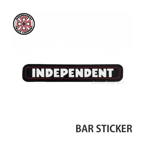 インディペンデント バー ステッカー INDEPENDENT BAR STICKER シール スケボー ロゴ BLACK/RED/WHITE サイズ:約5.2cmX0.9cm