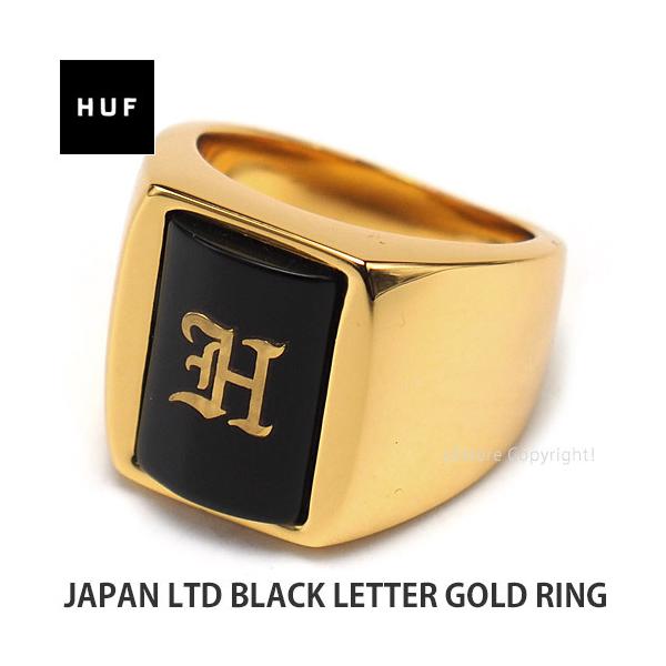 ハフ ブラックレター ゴールドリング HUF BLACK LETTER GOLD