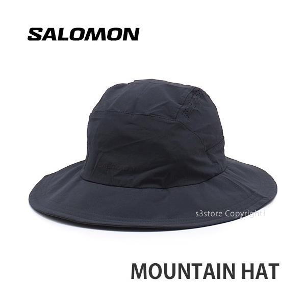 サロモン マウンテンハット SALOMON MOUNTAIN HAT アウトドア 帽子 トレイル 軽量 折りたたみ コンパクト 収納  Col:EBONY/DEEP BLACK :lc2062100-os:s3store 通販 
