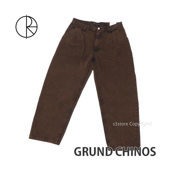 Mens Clothing Trousers Denim Grund Chino in Brown Black Brown for Men Slacks and Chinos Casual trousers and trousers Polar Skate Co 