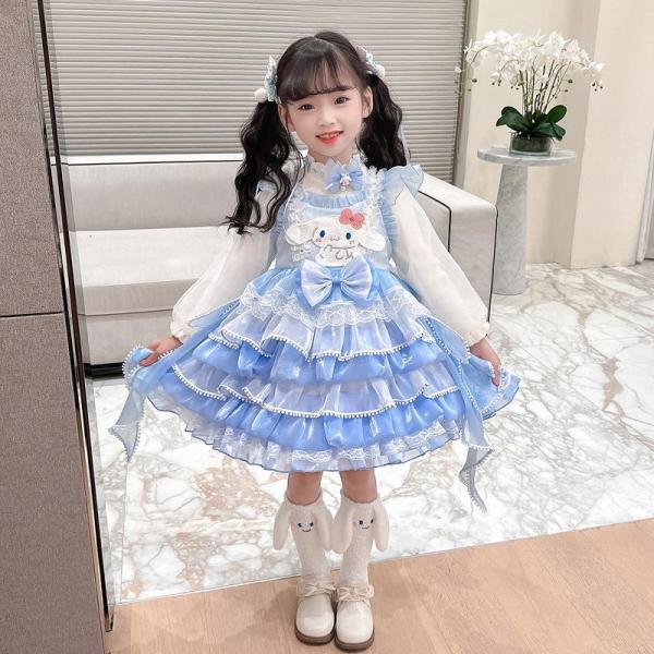 シナモン ワンピース 半袖 子供 コスプレ シナモンコスプレ 夏 衣装 綿 ハロウィン 変装 かわいい キッズ チュールワンピース 誕生日 パーティー