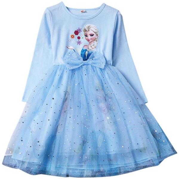 チュールドレス アナと雪 長袖 女の子 服 ワンピース アナ雪ドレス チュールスカート 子供 プリンセスドレス ふんわり 可愛い 春秋 100/110/120/130/140
