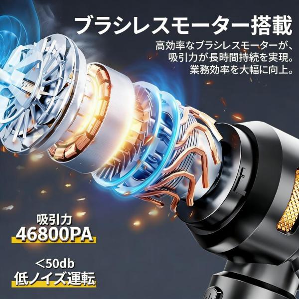 �n���f�B�N���[�i�[ �R�[�h���X usb�[�d�� �n���f�B�|���@ 46800pa �ԗp�|���@ ���͋z�� �u���V���X���[�^�[ ���^ ���@�\ �ᑛ�� ���y�� �ԍځE�ƒ�p ��䑽�� ���i�摜2