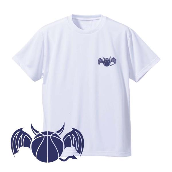 バスケ ウェア メンズ Tシャツ 左胸ワンポイントマーク 「デビル」 半袖 爆買