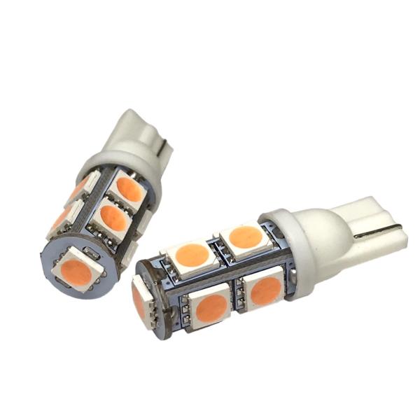 24V車用 LED ポジション球 T10  9連 2個セット 3チップ5050 SMD  ピンク パープル