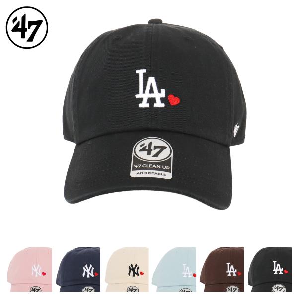 フォーティーセブン キャップ クリーンナップ WITH HEART メンズ レディース 47aclpctgw 47 帽子 ウォッシュド加工 サイズ調整可 バックル MLB