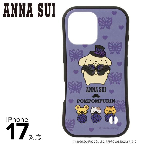 アナスイ ポムポムプリン サンリオ iPhoneケース iPhone17 スマホケース レディース POMPOMPURIN 318575 ANNASUI ブランド 蝶