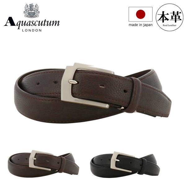 Aquascutum（アクアスキュータム） ベルト 本革 メンズ ピンタイプ AQB